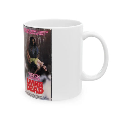 VIRGIN AMONG THE LIVING DEAD (VHS COVER) - White Coffee Mug-Go Mug Yourself