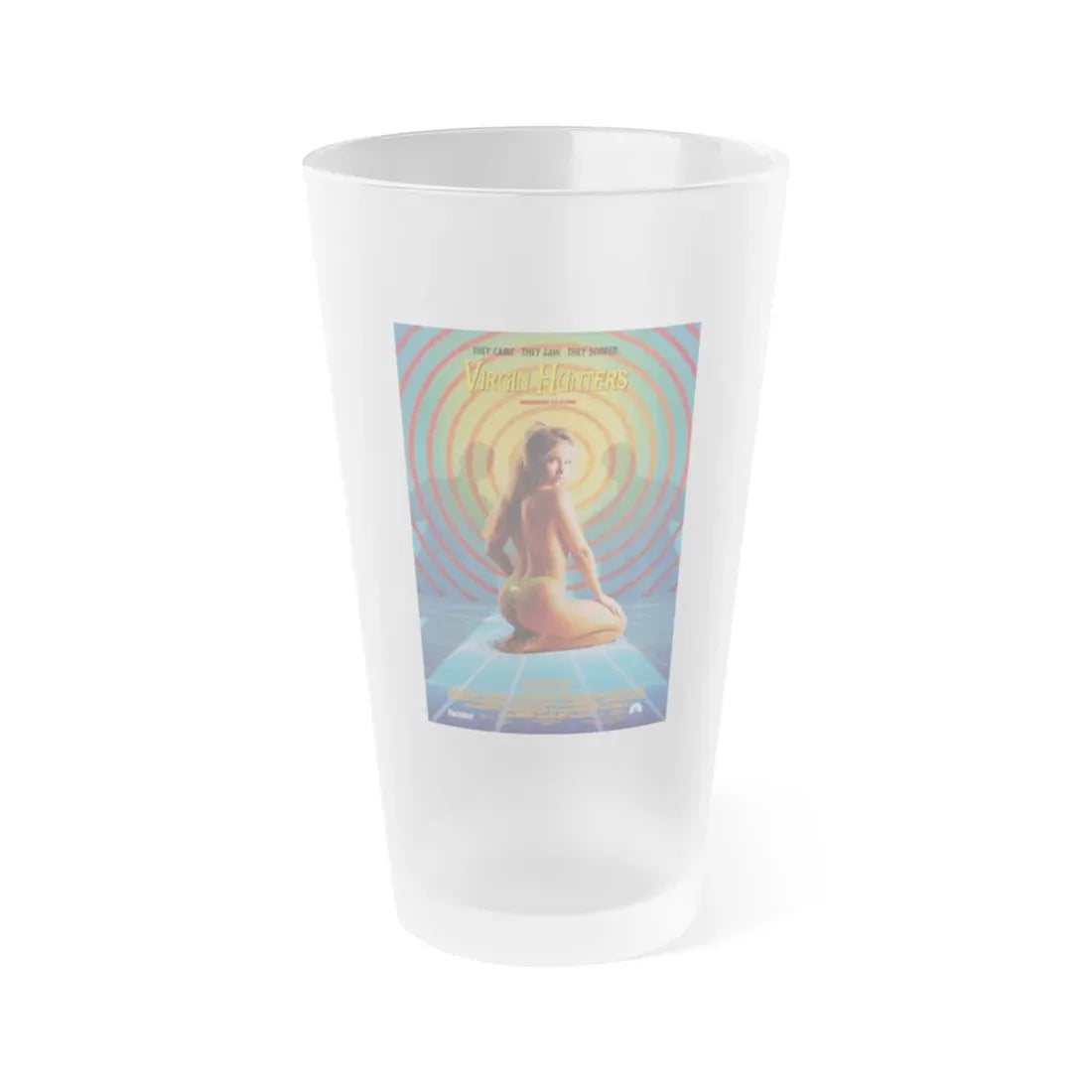VIRGIN HUNTERS 1994 Movie Poster - Frosted Pint Glass 16oz 16oz Frosted - Go Mug Yourself