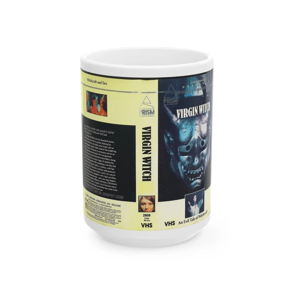 VIRGIN WITCH (VHS COVER) - White Coffee Mug-15oz-Go Mug Yourself