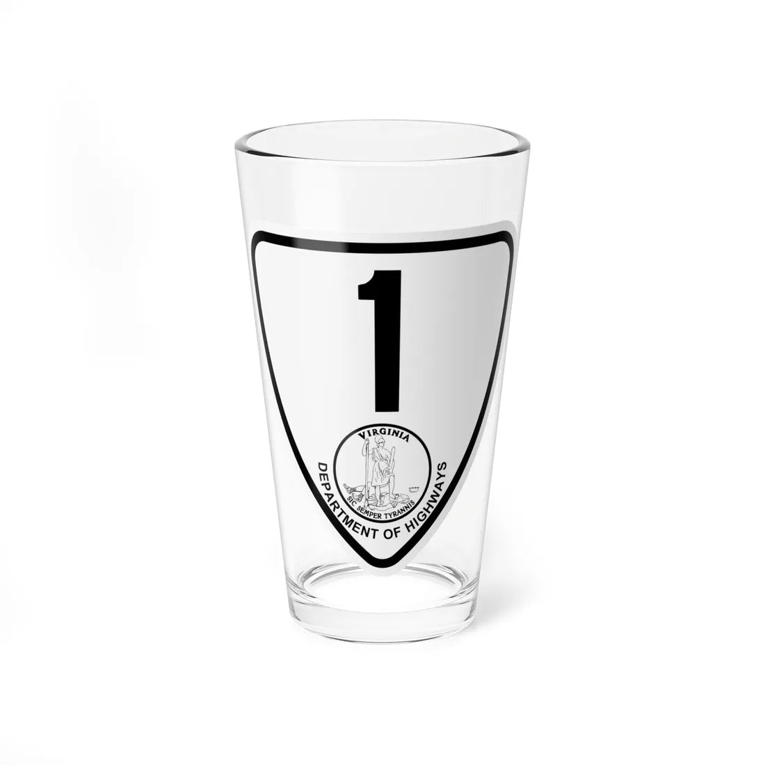 Virginia 1 1924 (Virginia) (Road Sign) Pint Glss 16oz 16oz - Go Mug Yourself