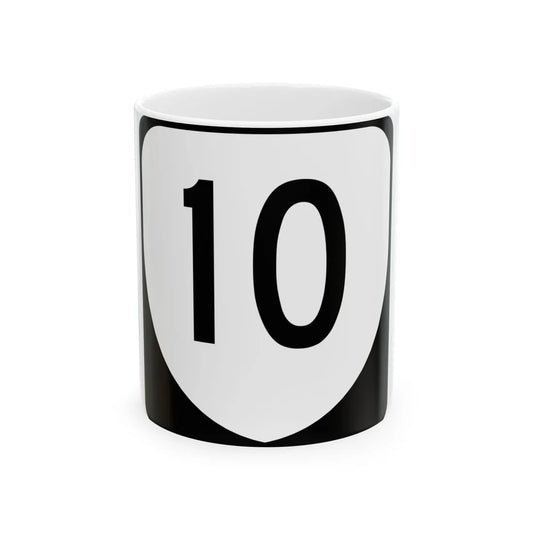 Virginia 10 (Virginia) (Road Sign) White Coffee Mug 11oz - Go Mug Yourself