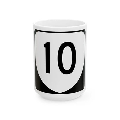 Virginia 10 (Virginia) (Road Sign) White Coffee Mug 15oz - Go Mug Yourself
