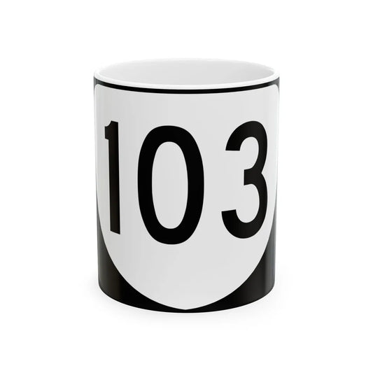 Virginia 103 (Virginia) (Road Sign) White Coffee Mug 11oz - Go Mug Yourself