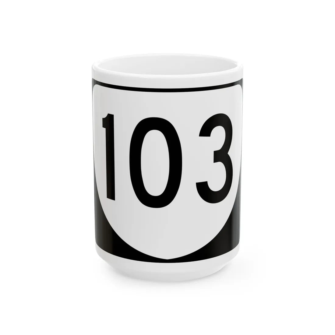 Virginia 103 (Virginia) (Road Sign) White Coffee Mug 15oz - Go Mug Yourself