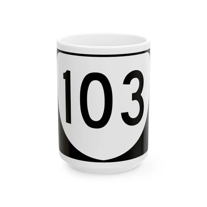 Virginia 103 (Virginia) (Road Sign) White Coffee Mug 15oz - Go Mug Yourself