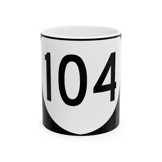 Virginia 104 (Virginia) (Road Sign) White Coffee Mug 11oz - Go Mug Yourself