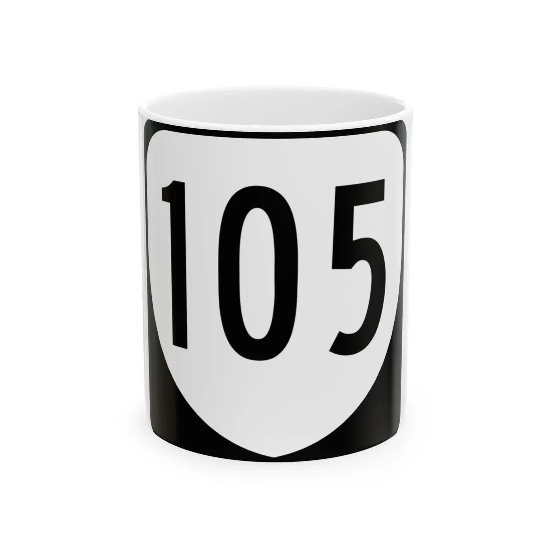 Virginia 105 1980 (Virginia) (Road Sign) White Coffee Mug 11oz - Go Mug Yourself