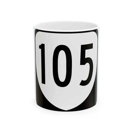 Virginia 105 1980 (Virginia) (Road Sign) White Coffee Mug 11oz - Go Mug Yourself