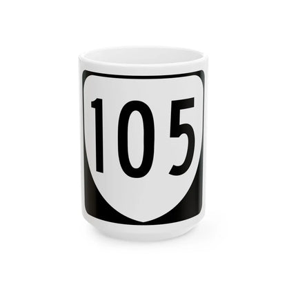 Virginia 105 1980 (Virginia) (Road Sign) White Coffee Mug 15oz - Go Mug Yourself