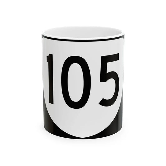 Virginia 105 (Virginia) (Road Sign) White Coffee Mug 11oz - Go Mug Yourself