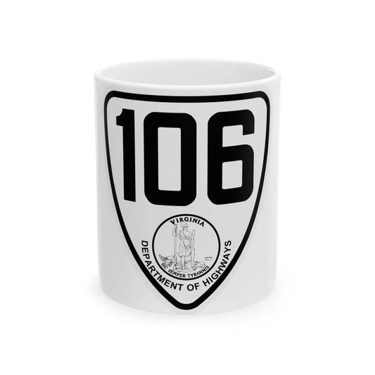 Virginia 106 1924 (Virginia) (Road Sign) White Coffee Mug 11oz - Go Mug Yourself