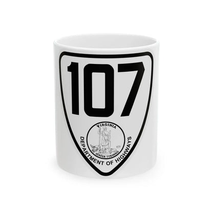 Virginia 107 1924 (Virginia) (Road Sign) White Coffee Mug 11oz - Go Mug Yourself