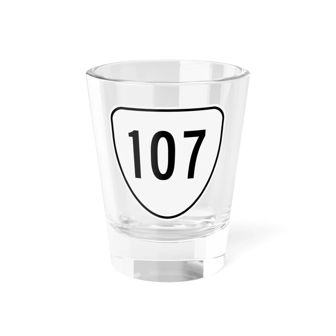 Virginia 107 1956 (Virginia) (Road Sign) Shot Glass 1.5oz 1.5oz - Go Mug Yourself