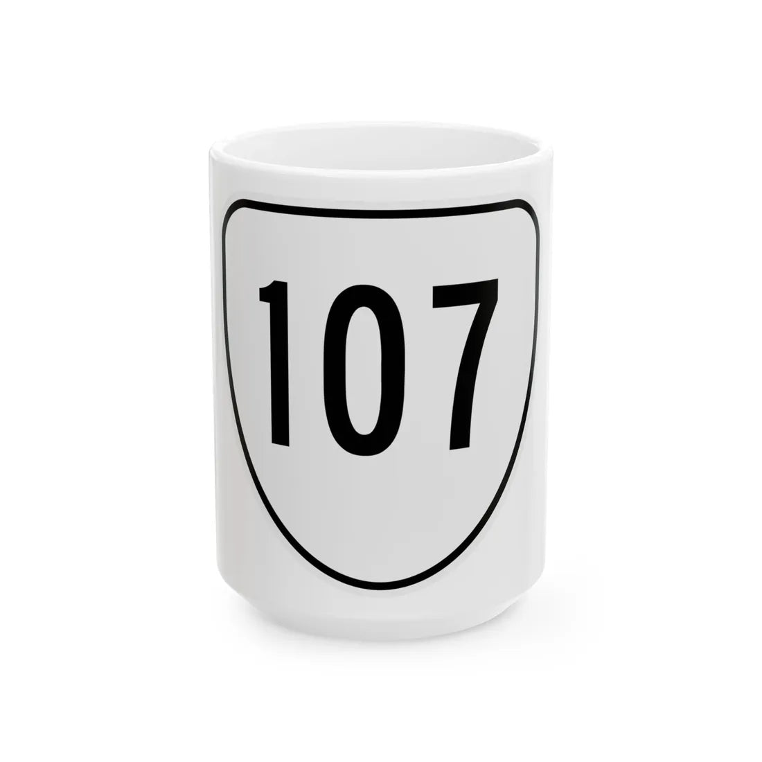 Virginia 107 1956 (Virginia) (Road Sign) White Coffee Mug 15oz - Go Mug Yourself