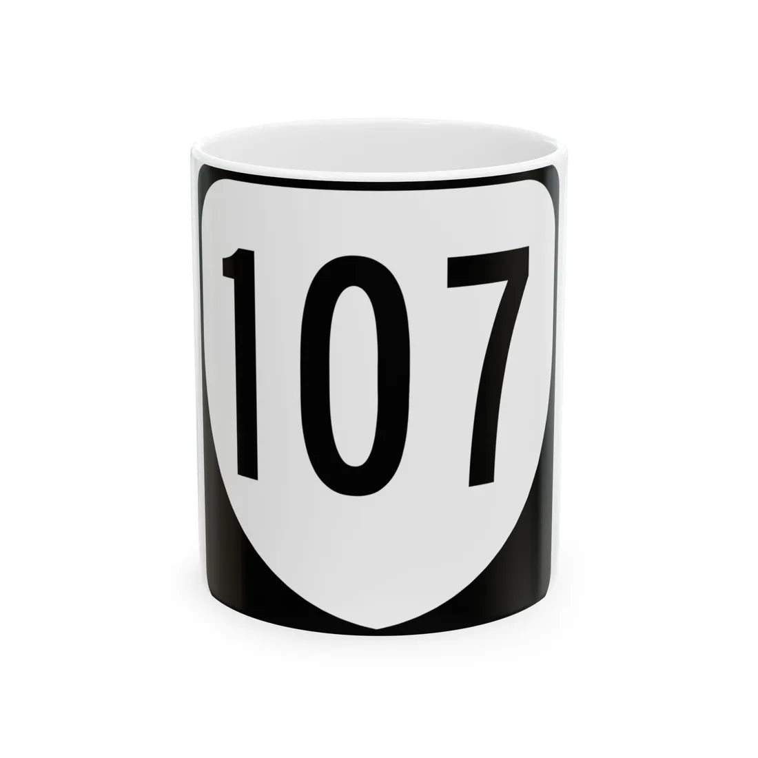 Virginia 107 1980 (Virginia) (Road Sign) White Coffee Mug 11oz - Go Mug Yourself