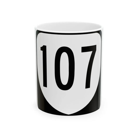 Virginia 107 1980 (Virginia) (Road Sign) White Coffee Mug 11oz - Go Mug Yourself