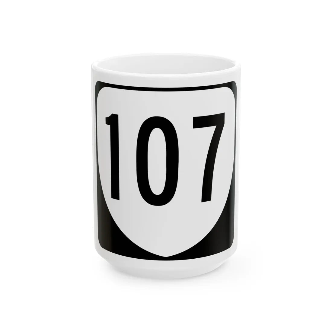Virginia 107 1980 (Virginia) (Road Sign) White Coffee Mug 15oz - Go Mug Yourself