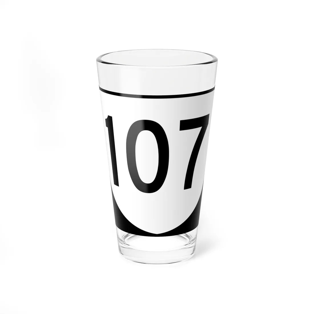 Virginia 107 (Virginia) (Road Sign) Pint Glss 16oz 16oz - Go Mug Yourself