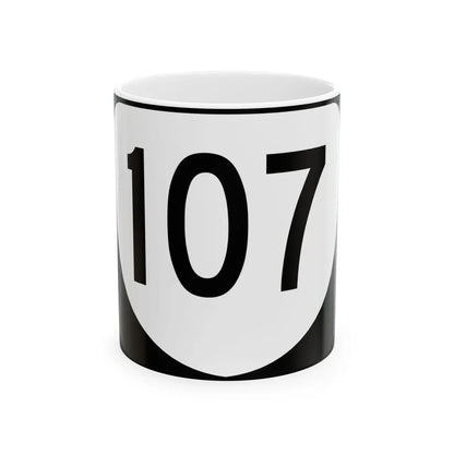 Virginia 107 (Virginia) (Road Sign) White Coffee Mug 11oz - Go Mug Yourself