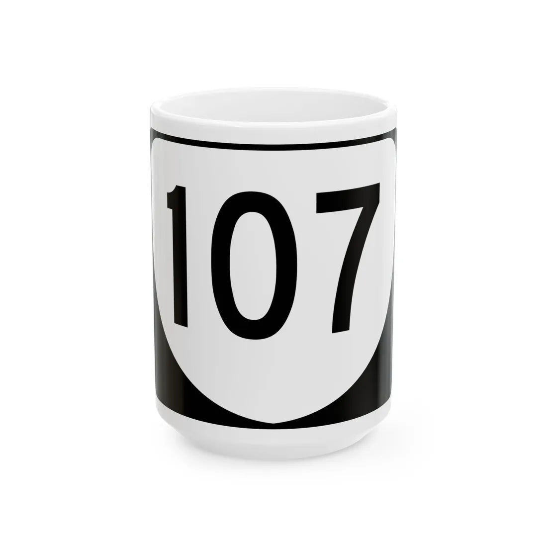 Virginia 107 (Virginia) (Road Sign) White Coffee Mug 15oz - Go Mug Yourself