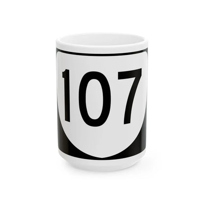 Virginia 107 (Virginia) (Road Sign) White Coffee Mug 15oz - Go Mug Yourself