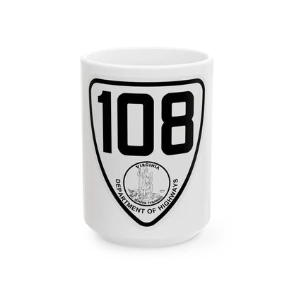 Virginia 108 1924 (Virginia) (Road Sign) White Coffee Mug 15oz - Go Mug Yourself