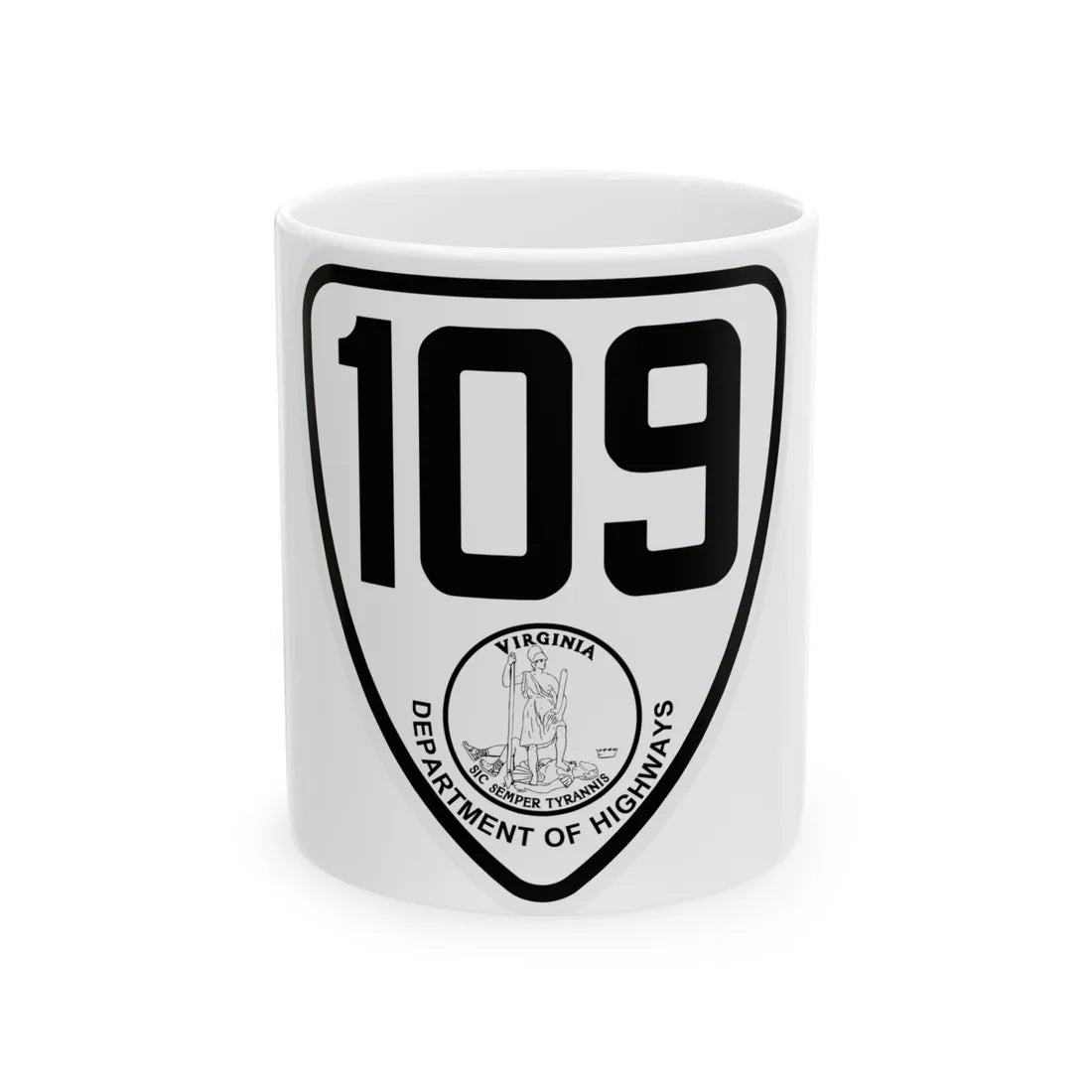 Virginia 109 1924 (Virginia) (Road Sign) White Coffee Mug 11oz - Go Mug Yourself