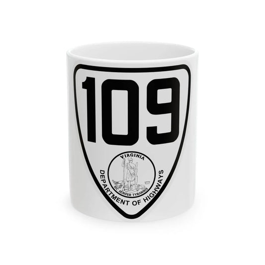 Virginia 109 1924 (Virginia) (Road Sign) White Coffee Mug 11oz - Go Mug Yourself