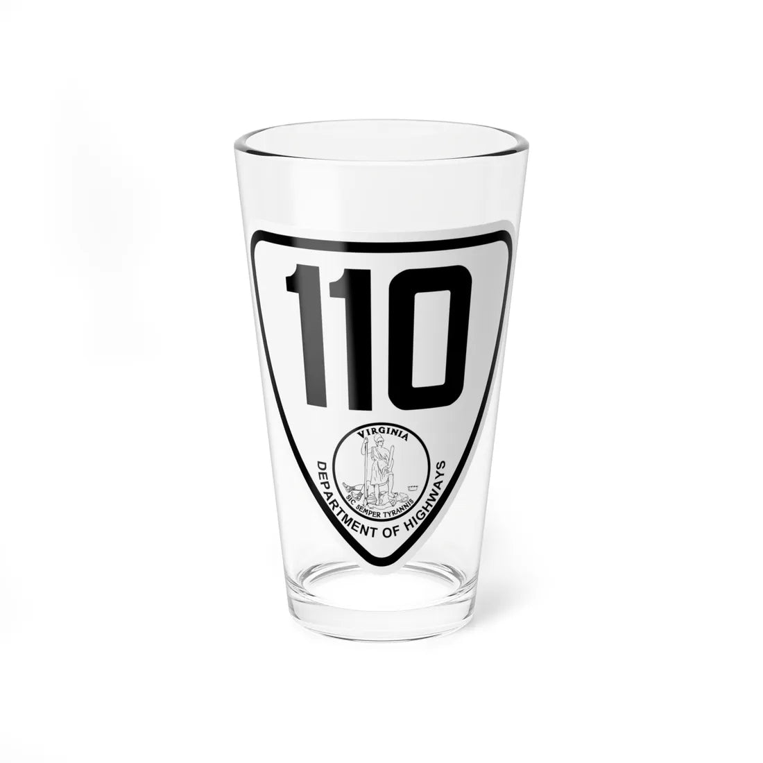 Virginia 110 1924 (Virginia) (Road Sign) Pint Glss 16oz 16oz - Go Mug Yourself