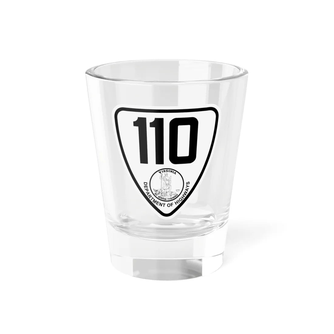 Virginia 110 1924 (Virginia) (Road Sign) Shot Glass 1.5oz 1.5oz - Go Mug Yourself