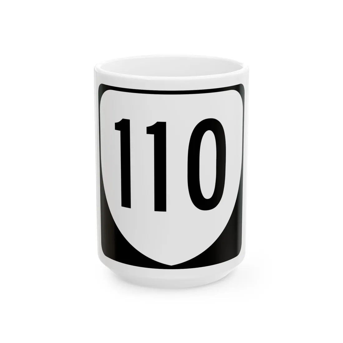 Virginia 110 1980 (Virginia) (Road Sign) White Coffee Mug 15oz - Go Mug Yourself
