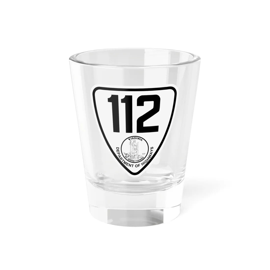 Virginia 112 1924 (Virginia) (Road Sign) Shot Glass 1.5oz 1.5oz - Go Mug Yourself