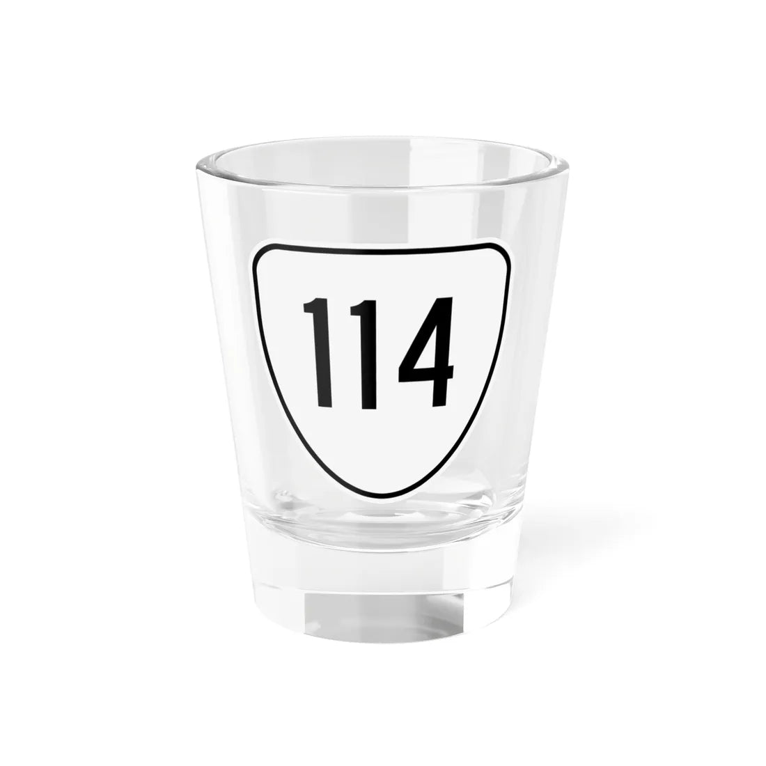 Virginia 114 1956 (Virginia) (Road Sign) Shot Glass 1.5oz 1.5oz - Go Mug Yourself