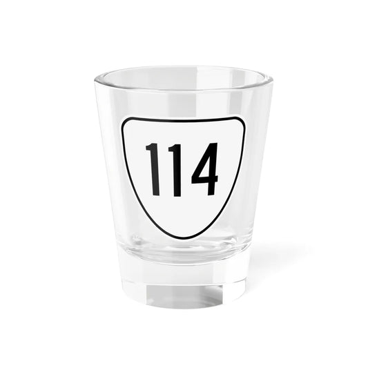 Virginia 114 1956 (Virginia) (Road Sign) Shot Glass 1.5oz 1.5oz - Go Mug Yourself