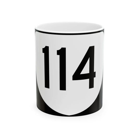 Virginia 114 (Virginia) (Road Sign) White Coffee Mug 11oz - Go Mug Yourself