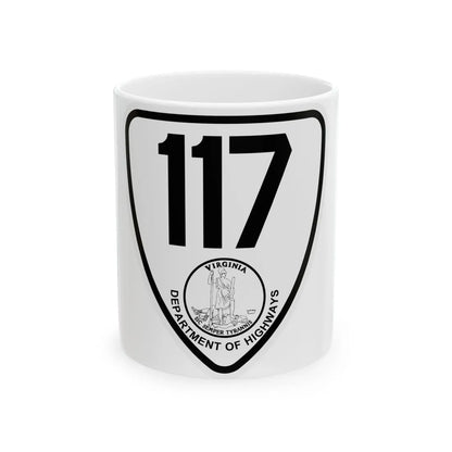 Virginia 117 1924 (Virginia) (Road Sign) White Coffee Mug 11oz - Go Mug Yourself