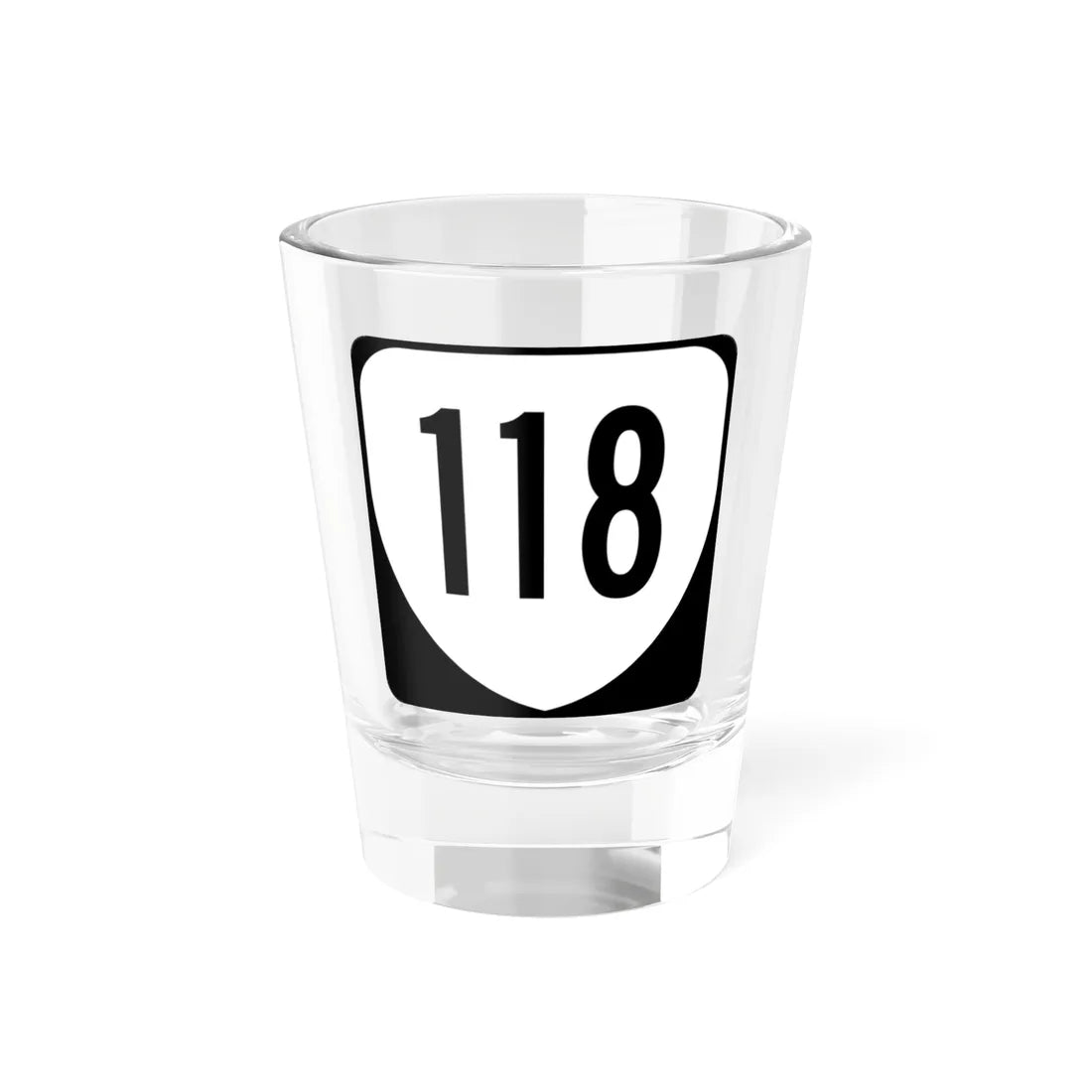 Virginia 118 1980 (Virginia) (Road Sign) Shot Glass 1.5oz 1.5oz - Go Mug Yourself