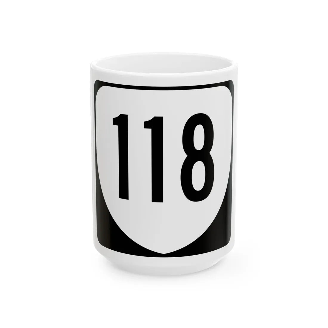 Virginia 118 1980 (Virginia) (Road Sign) White Coffee Mug 15oz - Go Mug Yourself