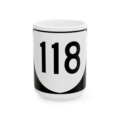 Virginia 118 (Virginia) (Road Sign) White Coffee Mug 15oz - Go Mug Yourself