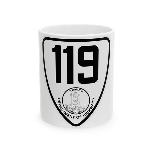 Virginia 119 1924 (Virginia) (Road Sign) White Coffee Mug 11oz - Go Mug Yourself