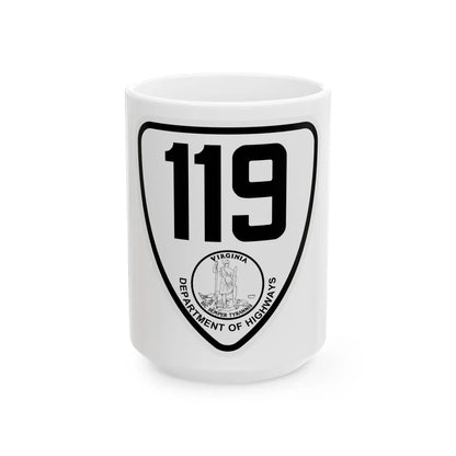 Virginia 119 1924 (Virginia) (Road Sign) White Coffee Mug 15oz - Go Mug Yourself