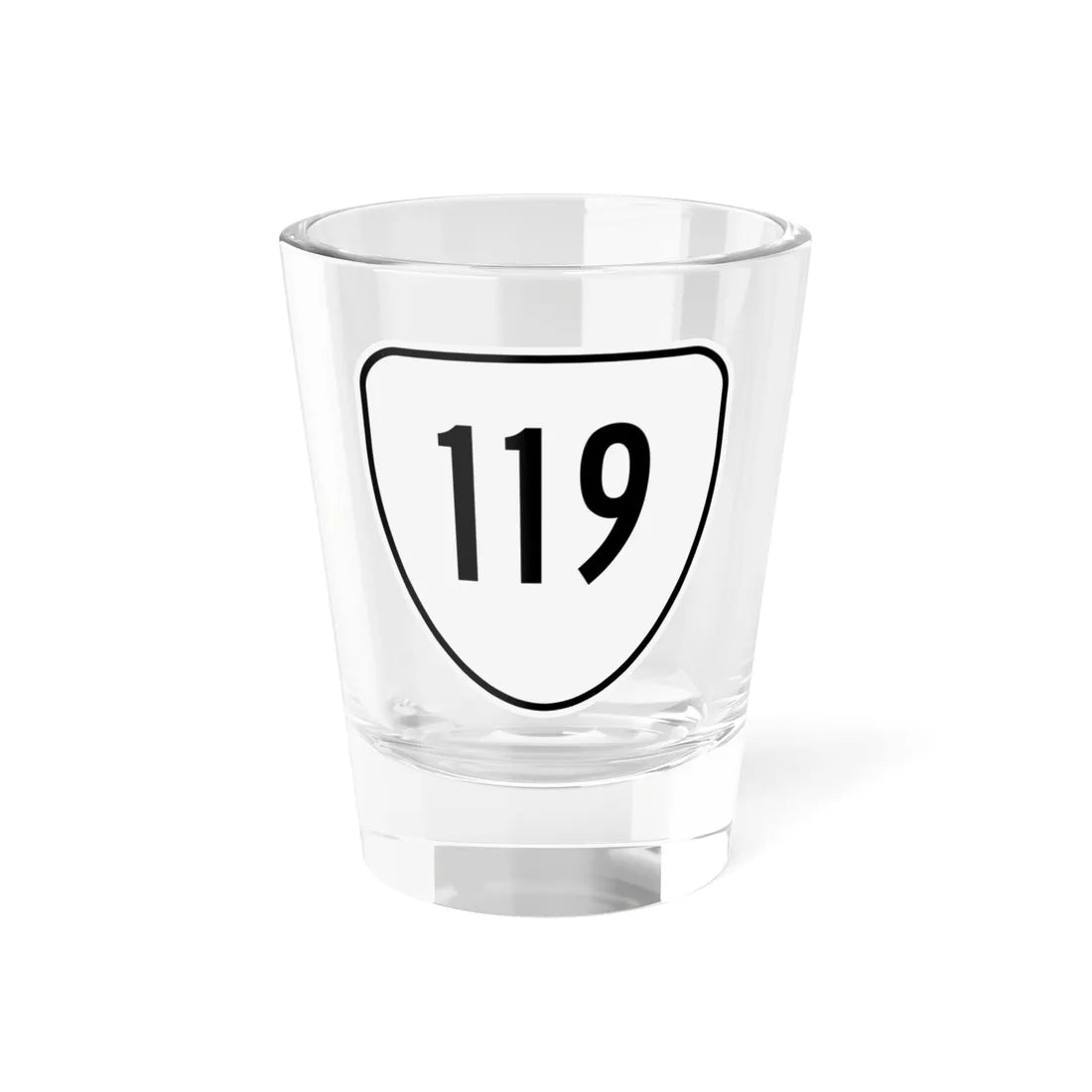 Virginia 119 1956 (Virginia) (Road Sign) Shot Glass 1.5oz 1.5oz - Go Mug Yourself