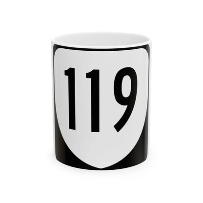 Virginia 119 1980 (Virginia) (Road Sign) White Coffee Mug 11oz - Go Mug Yourself