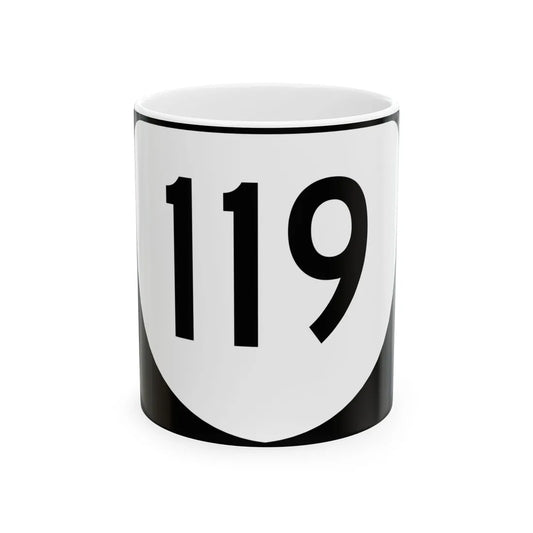 Virginia 119 (Virginia) (Road Sign) White Coffee Mug 11oz - Go Mug Yourself