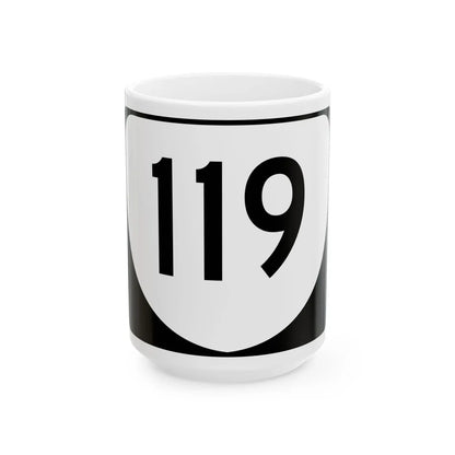 Virginia 119 (Virginia) (Road Sign) White Coffee Mug 15oz - Go Mug Yourself