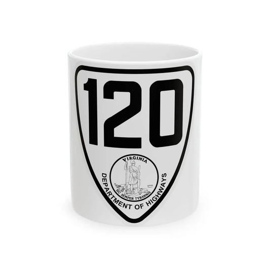 Virginia 120 1924 (Virginia) (Road Sign) White Coffee Mug 11oz - Go Mug Yourself