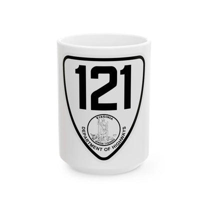 Virginia 121 1924 (Virginia) (Road Sign) White Coffee Mug 15oz - Go Mug Yourself