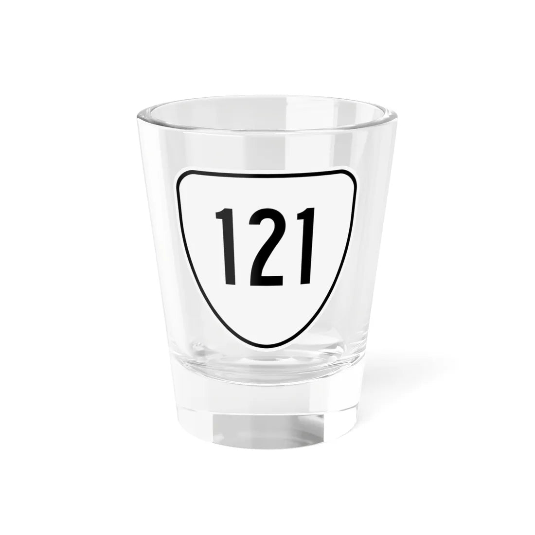 Virginia 121 1956 (Virginia) (Road Sign) Shot Glass 1.5oz 1.5oz - Go Mug Yourself