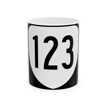 Virginia 123 1980 (Virginia) (Road Sign) White Coffee Mug 11oz - Go Mug Yourself