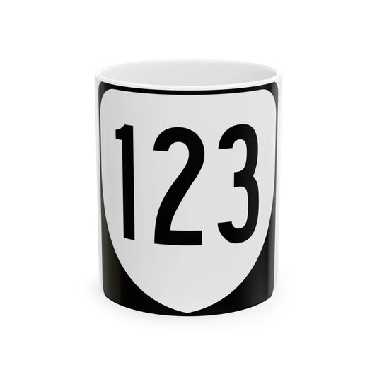 Virginia 123 1980 (Virginia) (Road Sign) White Coffee Mug 11oz - Go Mug Yourself